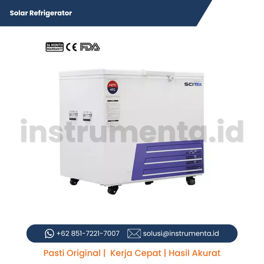 Solar Powered Refrigerator & Solar Power Freezer Scitek SRF10-97 Lemari Es Pendingin Vaksin Tenaga Surya Dua Kompartemen